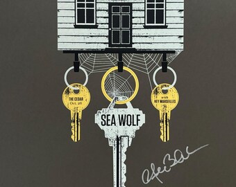 RARE Autographed Sea Wolf, screen print Gig Poster