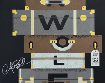 RARE Autographed Sea Wolf, screen print Gig Poster