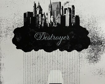 RARE Autographed Destroyer screen printed Gig Poster