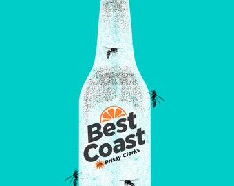 RARE Best Coast Gig Poster - screen print
