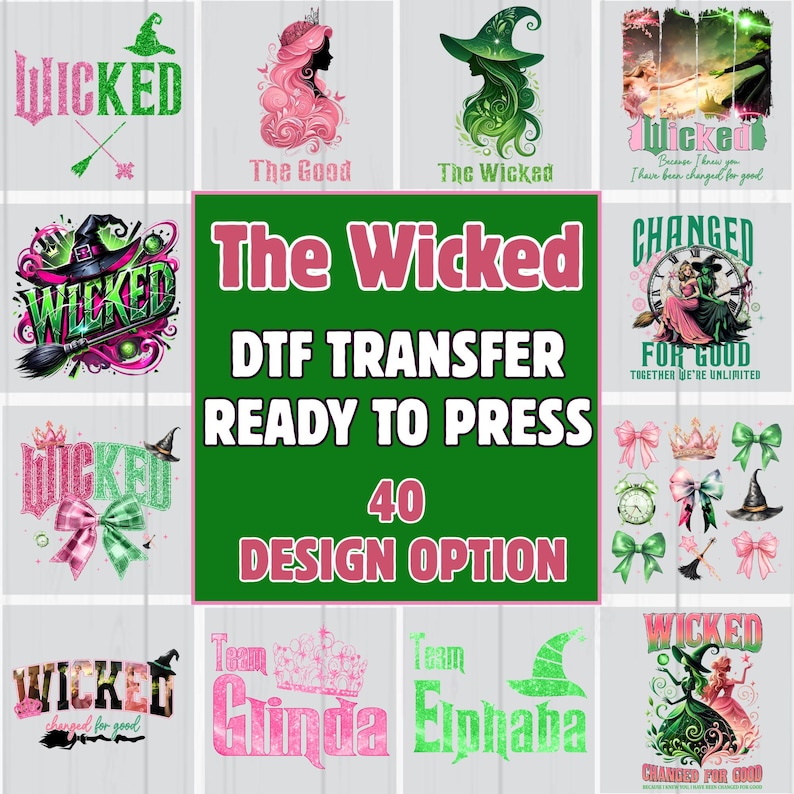 Wicked Witch DTF Transfer, 40+ Designs, Ready to Press - Etsy