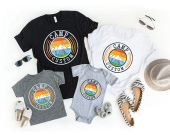 Personalized Camp T-Shirt, Custom Camping Family Shirt