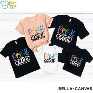 Pre-K Squad Shirt, Pre-K Teacher Tee, Preschool Crew Shirts, Pre-K Teacher Team Shirts, PreK TShirt, Pre K T-Shirt, Back to School Shirt
