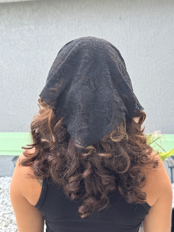 Handmade Lace Hair Bandana | Alternative Headscarf, Feminine Tie Back Accessory