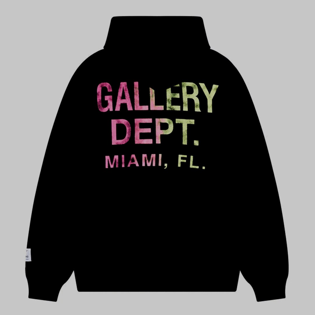 Gallery Dept. Graphic Hoodie – Black With Miami Logo - Etsy