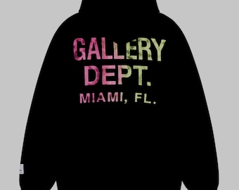 Sudadera con capucha gráfica Gallery Dept. – Negra con el logotipo de Miami