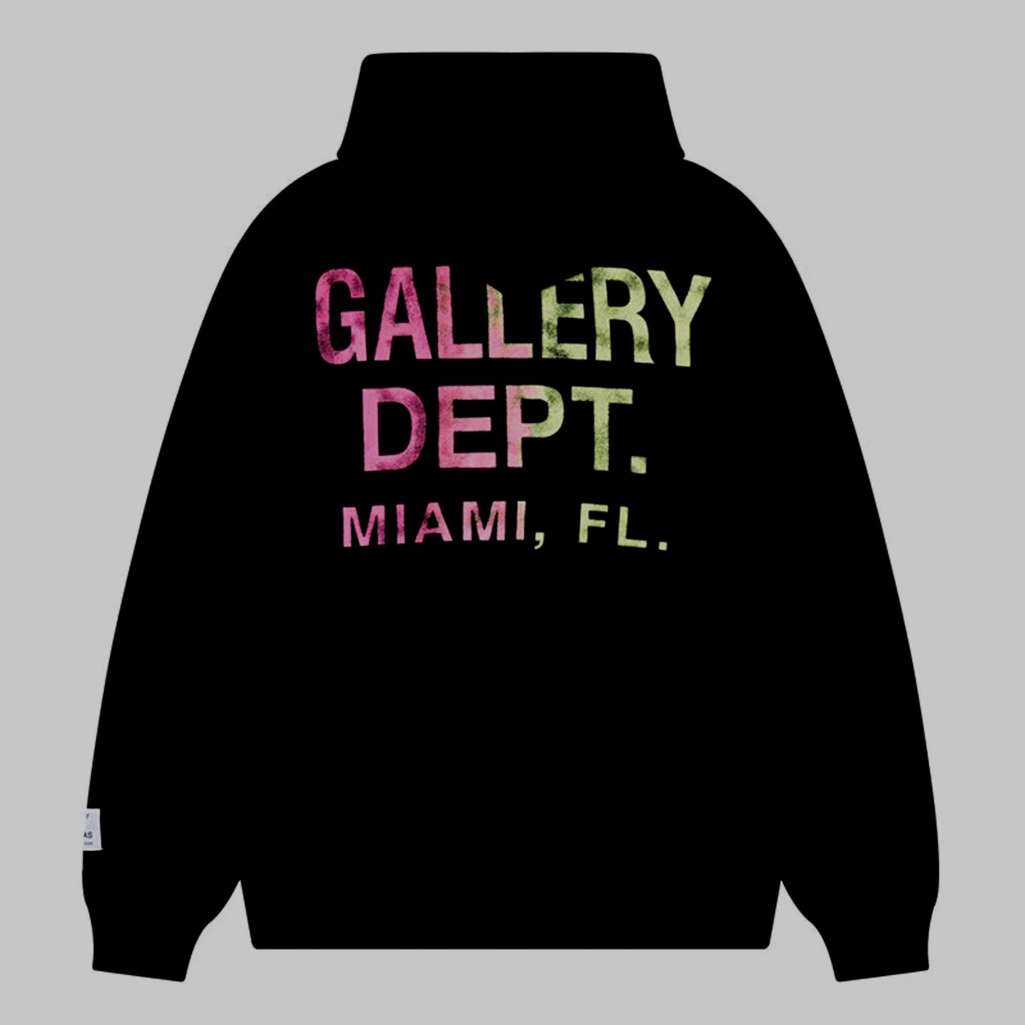 Gallery Dept. Graphic Hoodie – Black With Miami Logo - Etsy