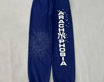 Sp5der - Arach NY Phobia-joggingbroek in marineblauw | Streetwear-joggingbroek in Sp5der-stijl