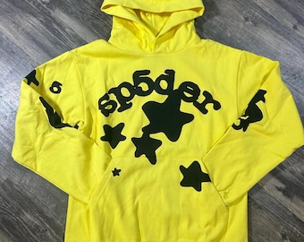 Sweat à capuche jaune unisexe - Pull streetwear décontracté