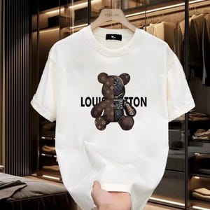 Nallebjörn Grafisk T-shirt Delad Design Estetisk Streetwear Unisex Bomull