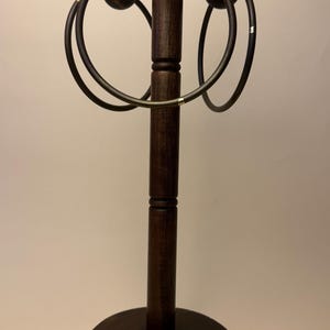 Vintage Wooden Hand Towel Holder | Countertop Kitchen or Bathroom Stand