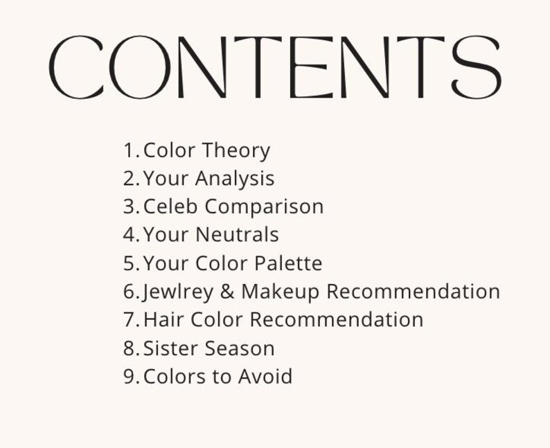 Personalized Color Analysis | Digital Seasonal Palette Review Based on ...