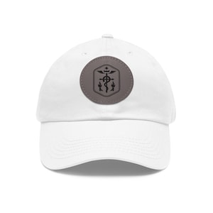 Stylish Dad Hat with FMA Leather Patch, Casual Cap for Men, Unisex Fashion, Great for Gifts, Outdoor Activities, Everyday Wear