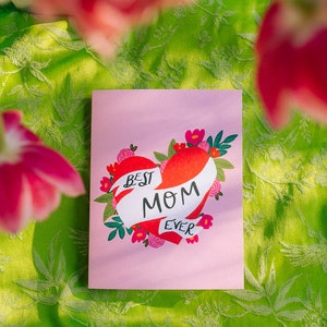 best mom ever tattoo inspired mother&#39;s day card