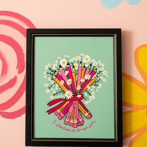 You've Got Mail- Bouquet of Newly Sharpened Pencils 8x10" Art Print (New- Mint)