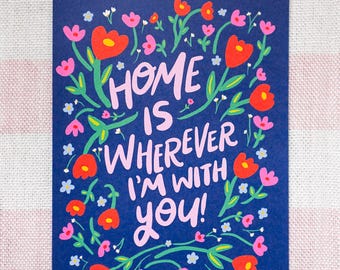 home is wherever i'm with you card