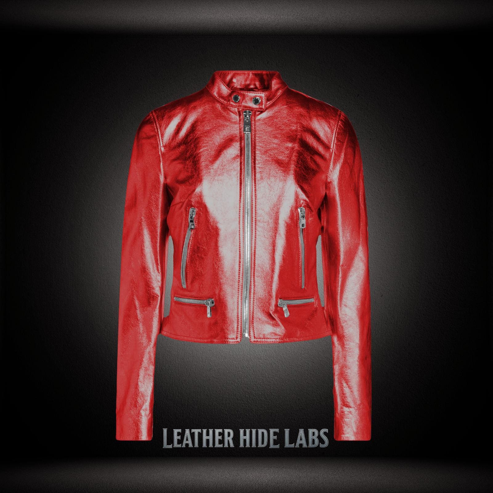 Metallic Leather Jacket - Etsy