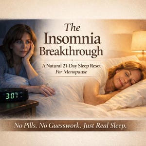 Stop 03:00 Weck-Ups während der Wechseljahre - 21 Tage Natürlicher Schlaf-Reset für Frauen über 40 | Perimenopause Insomnia Hilfe Druckbarer PDF-Leitfaden