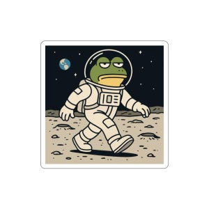 Calcomanía de Froge The Frog in Space