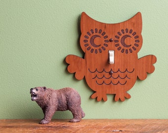 Wood Owl Light Switch Plate Cover