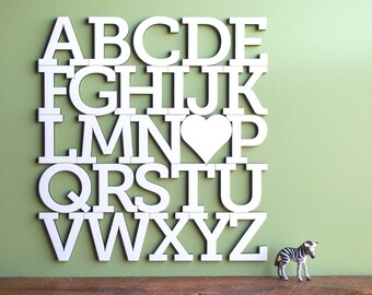 Alphabet Wood Sign Nursery Decor