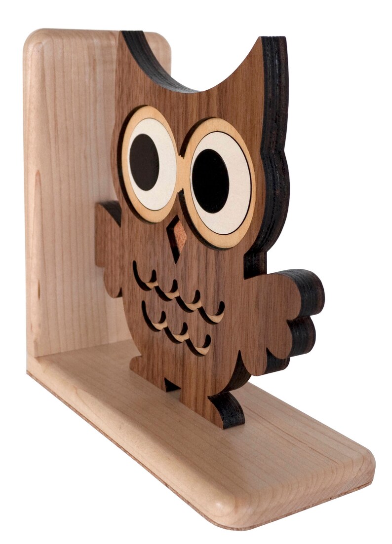 Nursery Animal Bookend Wood Owl Woodland Room Decor for Baby Etsy