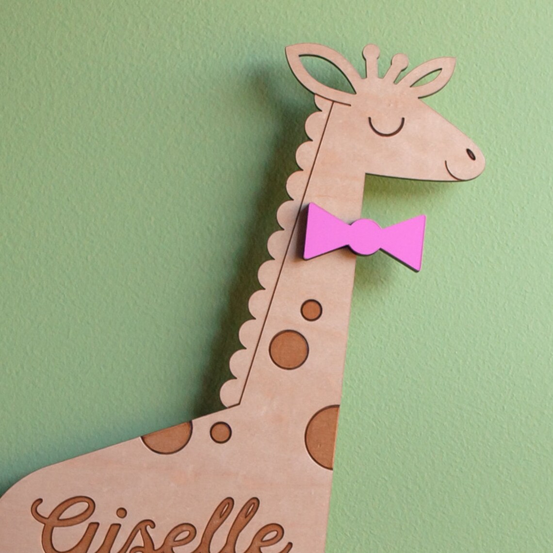 Wood Giraffe Nursery Wall Hanging Sign Personalized Etsy