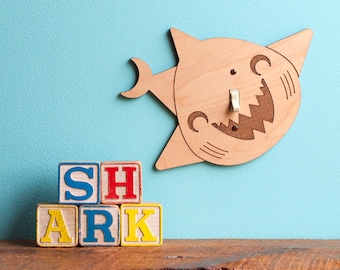 Wood Shark Light Switch Plate Cover