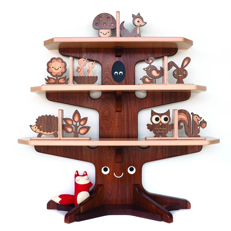 Wooden Nursery Bookends Woodland Baby or Kids Wood Heirloom Etsy