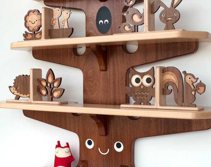 SALE 2 Woodland Forest Friends Bookend Pair Mix / Match Etsy