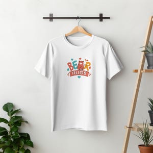 Bear Hugs Grafik-T-Shirt für Frauen - Süßes Tier-T-Shirt Geschenk für Sie, lässiges Komfort-T-Shirt für Freundin, Mutter oder Schwester