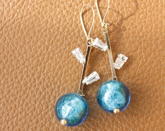 Cobalt Blue Murano Earrings