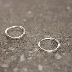 12mm Sterling Silver Hoops