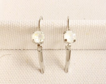 Opal Crystal Leverback Earrings