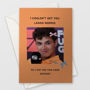 Lando Norris F1 Formel 1 Grußkarte zum Geburtstag