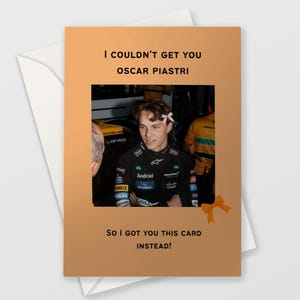 Oscar Piastr F1 Formel 1 Grußkarte