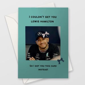 Tarjeta de felicitación de cumpleaños de Lewis Hamilton F1 Fórmula 1