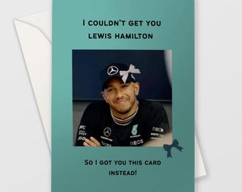 Lewis Hamilton F1 Formula 1 Birthday Greeting Card