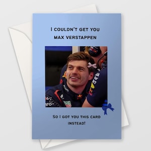 Tarjeta de felicitación de cumpleaños de Max Verstappen F1 Fórmula 1
