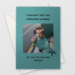 Fernando Alonso F1 Formel 1 Grußkarte