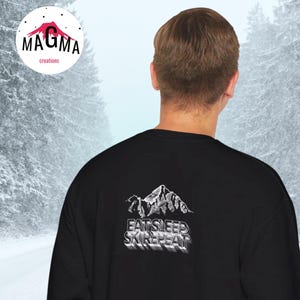 Ski Lover Crewneck Sweatshirt, Winter Sports Jumper, Mountain Vacation Gift, Skiing Enthusiast Pullover, Snow Lodge Apparel, Mountain Chalet