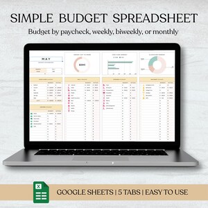 Budget Spreadsheet Template, Budget Planner for Google Sheets, Paycheck Budget Tracker, Weekly Budget Template, Biweekly Budget, Budgeting