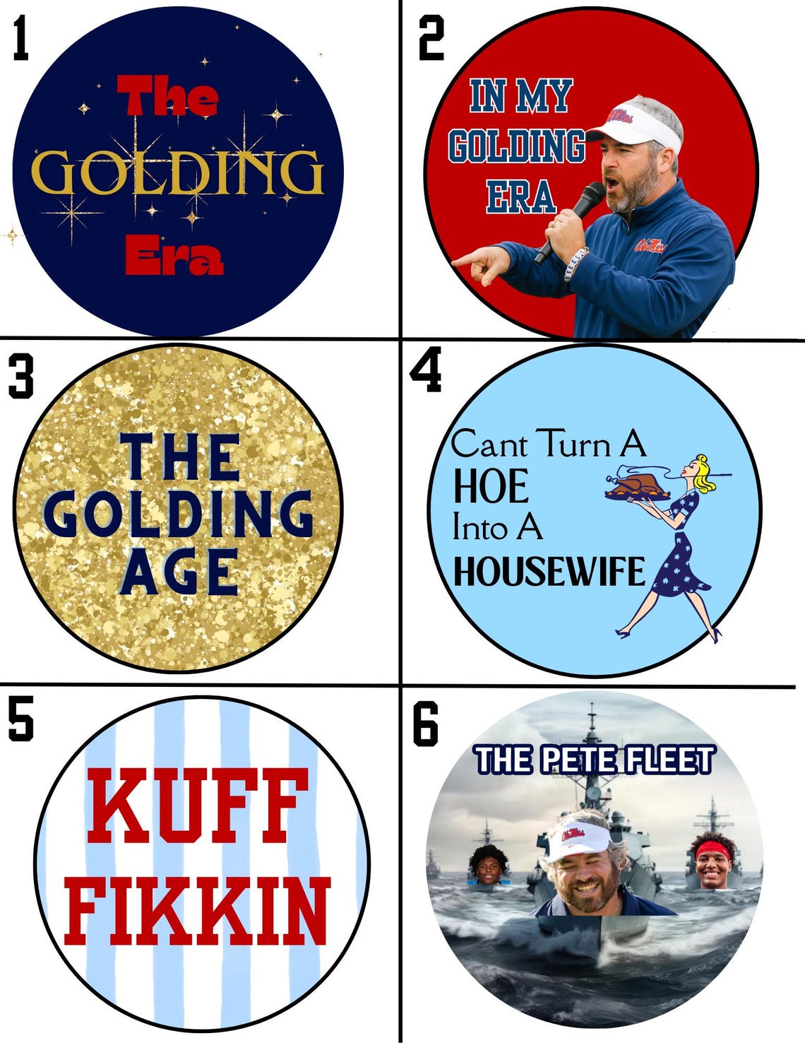 Ole Miss Gameday Buttons (pete Golding) - Etsy
