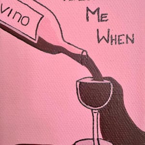 Acrylic painting canvas wine