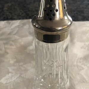 Vintage English Silverplate and Glass Sugar Shaker