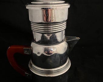 Vintage Art Deco  "Drip" Coffee Maker with Bakalite Handle & Lid Knob