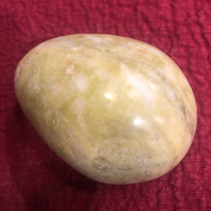 Vintage Green Alabaster Egg