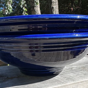 Vintage Fiestaware Homer Laughlin Cobalt Blue Footed Serving Bowls, (PRICED SEPARATELY) Mid Century Modern, Farmhouse Decor, Country Living