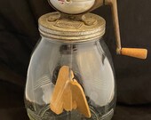 Vintage 1920 39 s Dazey 8 Quart Glass Butter Churn Farmhouse Cottage Decor