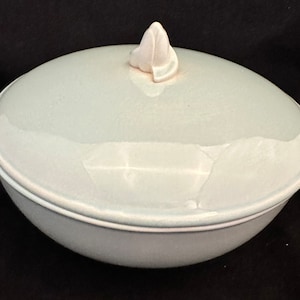 Vintage Lu-Ray Pastels Surf Green Covered Casserole Dish
